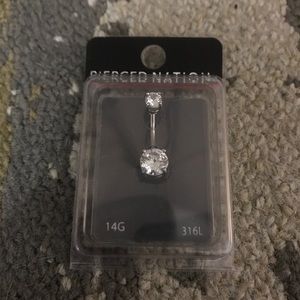 *Brand New* 14G Diamond Belly Button Ring